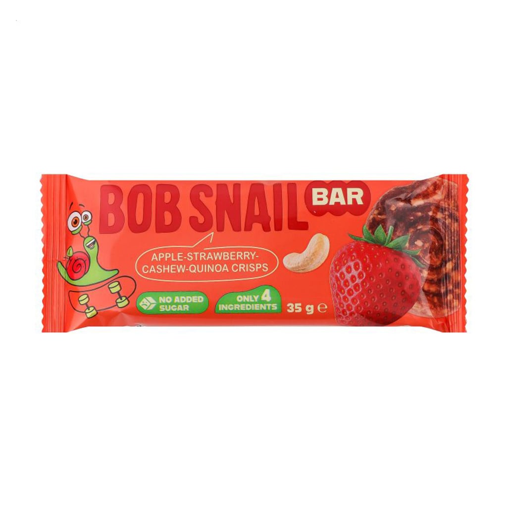 Фруктово-ягідно-горіховий батончик Bob Snail Яблуко-полуниця-кеш'ю-кріспи кіноа, 35 г